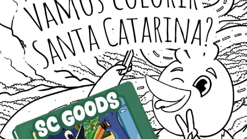 Turismo de inverno em Santa Catarina vira inspiração para livro de colorir gratuito