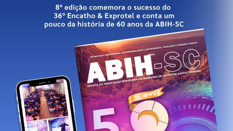 8ª edição da Revista ABIH-SC será lançada no Dia do Hoteleiro